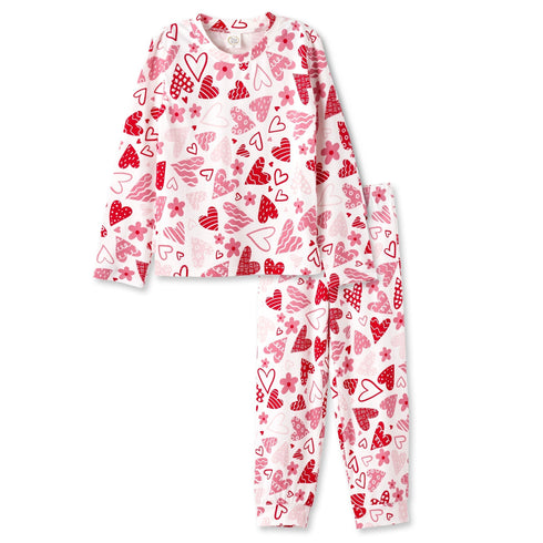 hearts-girls-valentine-bamboo-pajama-set Tesa Babe - Sophia's StyleGirl's Pajamas-1